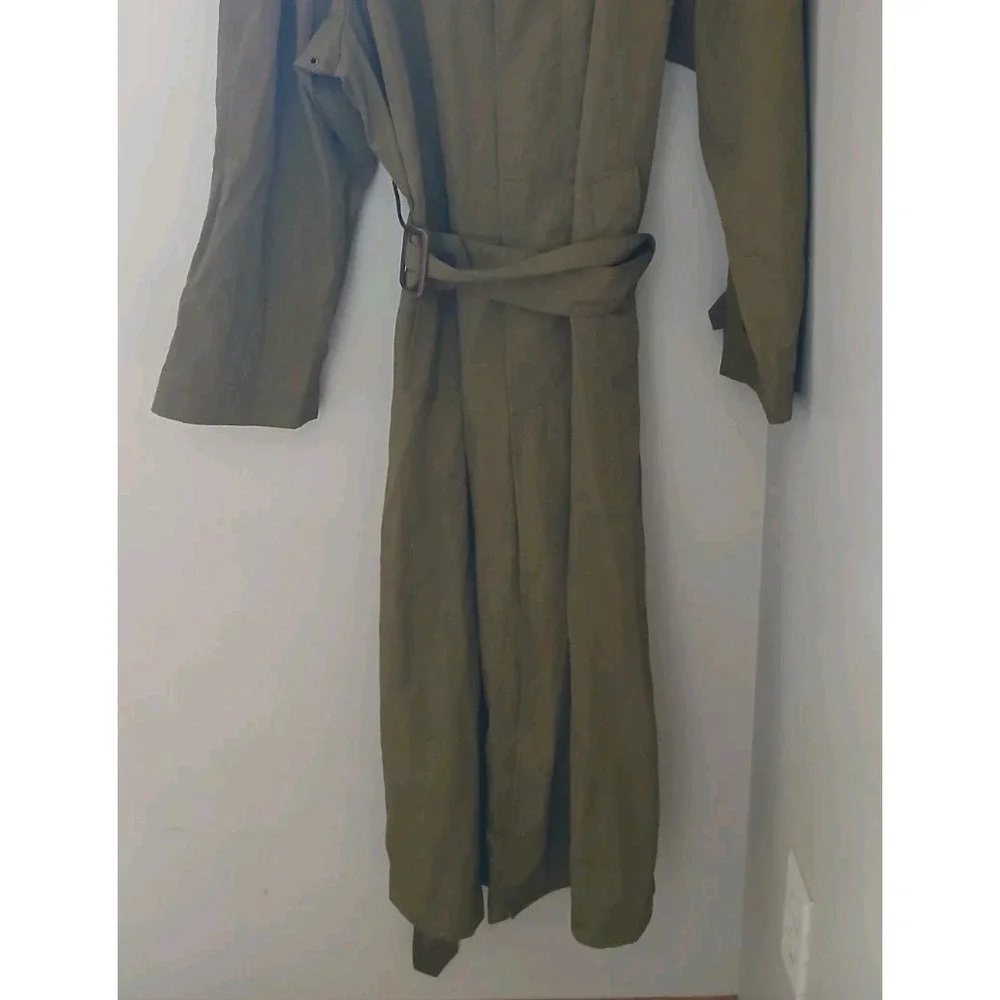 Vtg Banana Republic Safari & Travel Trench Rain Coat Size XL Nylon Belted Duster